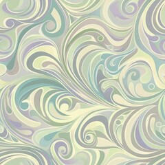 Abstract Swirling Patterns in Pastel Tones Wallpaper Design