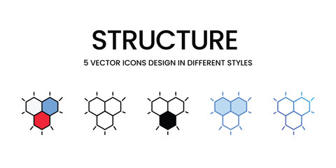 Structure icons vector set stock illustration.