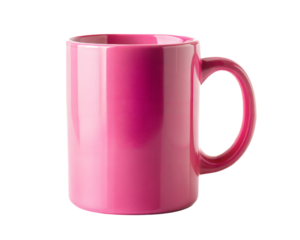 Pink Mug mockup isolated on white background