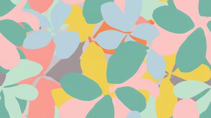 Petal edges flat design side view intricate theme animation Complementary Color Scheme. Seamless Pattern, Fabric Pattern.