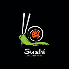 Sushi logo roll snail