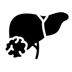 liver glyph icon
