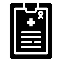 Fototapeta premium medical report glyph icon