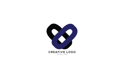OO Abstract initial monogram letter alphabet logo design