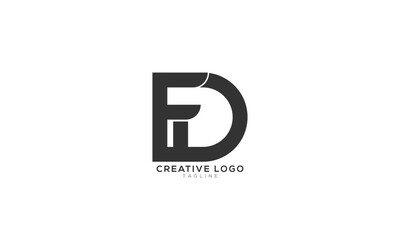 Obraz premium FD GF DF FG Abstract initial monogram letter alphabet logo design