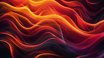 Obraz premium Red and yellow wavy lines