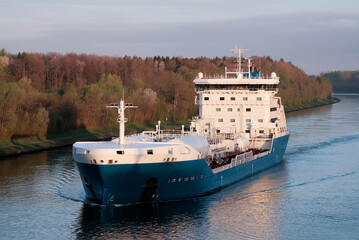 Oil Product Tanker With Dangerous Flammable Combustible Cargo On Board..