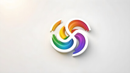 Fototapeta premium LGBTQ+ themed logo icon symbol emblem on white background. Generative AI