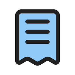 Fototapeta premium bill line color icon
