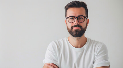 Fototapeta premium portrait of a person with glasses