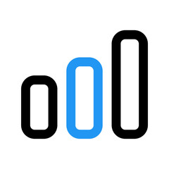 bar chart line color icon