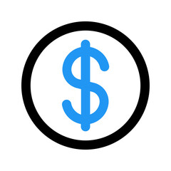 dollar line color icon