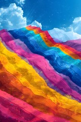 rainbow colors in the sky