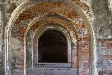 Arched walkway at Fort Morgan, Alabama