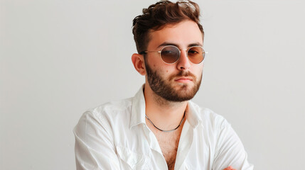 Obraz premium portrait of a person with glasses