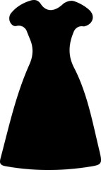 black vector line art, dress icon, fashion illustration, garment, clothing