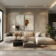 Modern minimalist living room