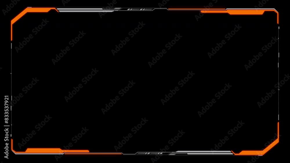 Poster universal technology line and frame video overlay futuristic hud head up display interface template 