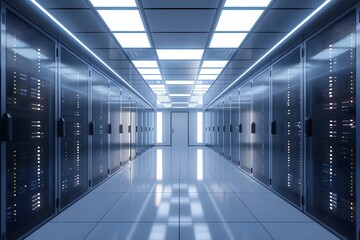 Fototapeta premium Server Room Data Center Technology