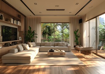 Fototapeta premium Modern living room design