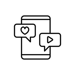 Video creator outline icons, minimalist vector illustration ,simple transparent graphic element .Isolated on white background