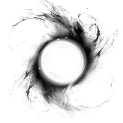 magical portal opening, with swirling vortex and light beams on white background.