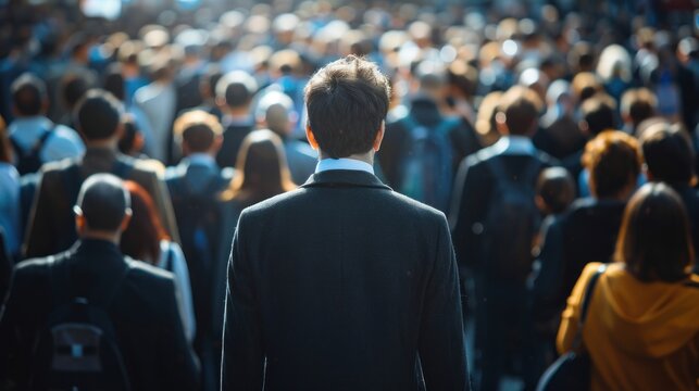 Amidst a sea of networking professionals, the marketer stands out, radiating charisma and influence.