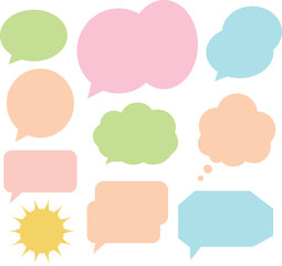 ふきだし    カラー　セット