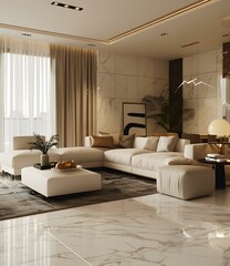 Modern minimalist living room