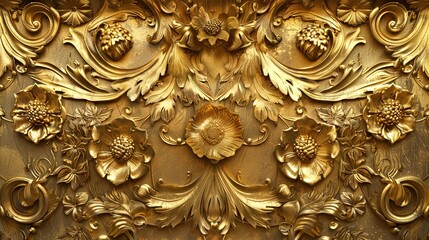 Russian gold wallpaper