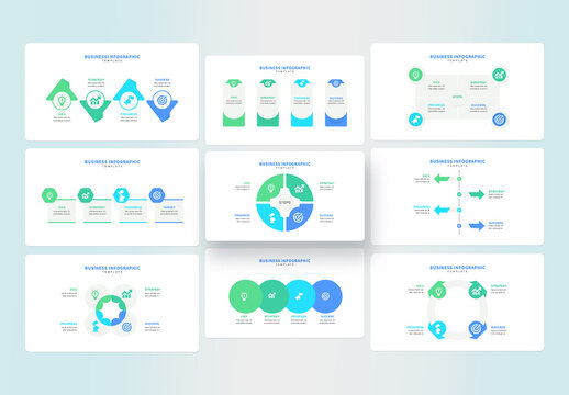 Business Infographic Design Layout Set