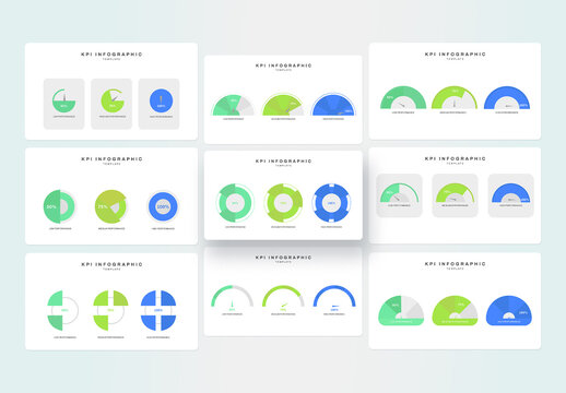 KPI Infographic With Client Monitoring Concept