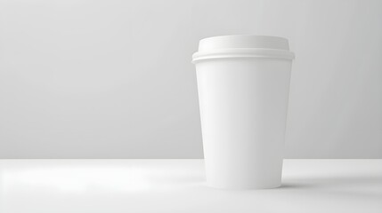 White blank paper takeaway coffee cup for mock up 