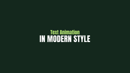 Text Animation in Modern and Simple Style