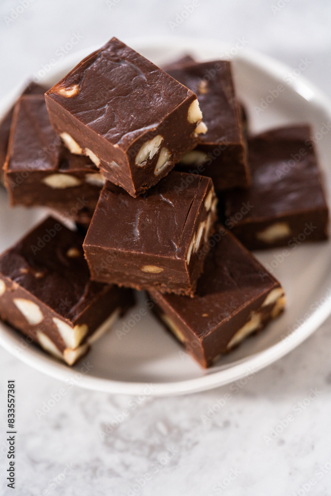 Poster chocolate macadamia fudge