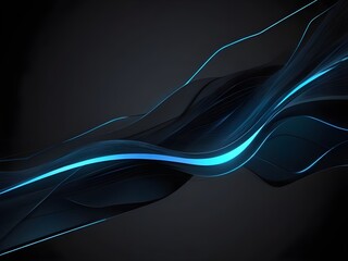 Naklejka premium abstract blue wave background Generative Ai