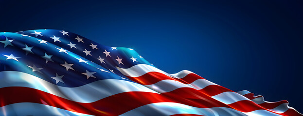 American flag background with patriotic theme for holidays and events, suitable for social media posts and advertisements.