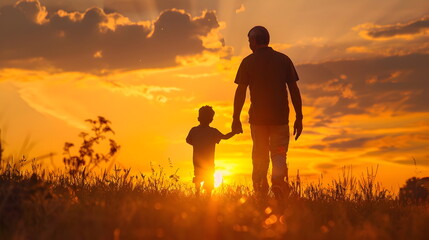 Fototapeta premium Father's Day celebrations by doing homemade crafts, sharing funny memes, sending happy Father’s Day messages, images, or simply offering some gifts to dad, Photo Stock