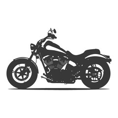 Fototapeta premium silhouette motorcycle full black color only