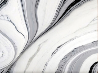 Close up of a marble texture with black and white swirls.