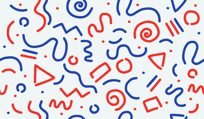Abstract background with hand drawn pattern design