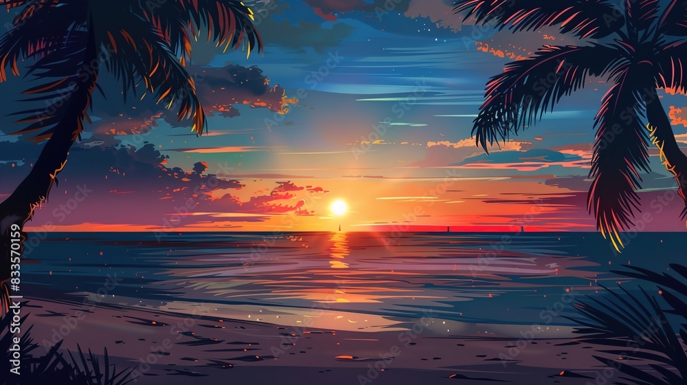 Wall mural Sunset wallpaper