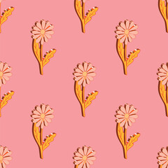 3d floral seamless pattern. 3d illustration. Luxury design for wallpaper, textile print. 