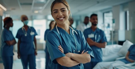 Obraz premium The smiling medical team