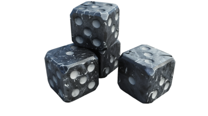 [Transparent Background PNG]Stone Dice on transparent background