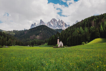 Saint Magdalena is a picturesque village located in the Dolomites, a mountain range in northeastern Italy.