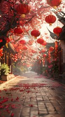 Street with red lanterns