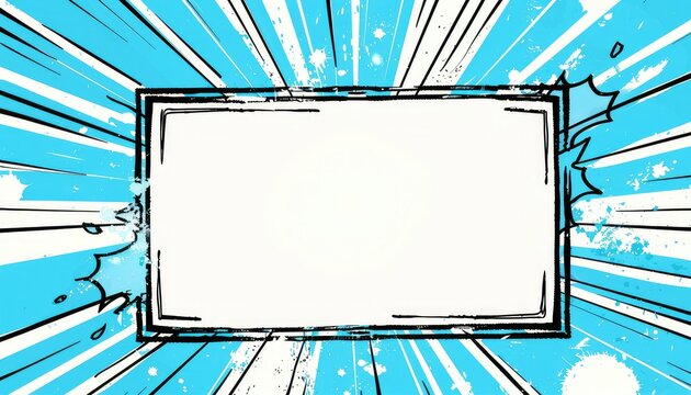 Blue and white retro comic book background.