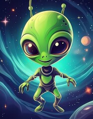 alien in space