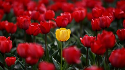 Obraz premium a garden full of tulips